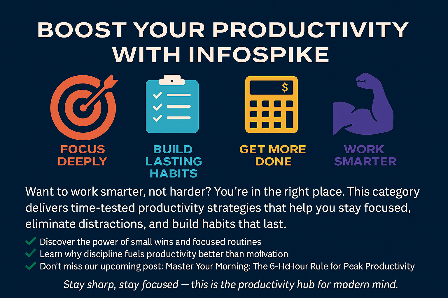 Infospike's productivity banner