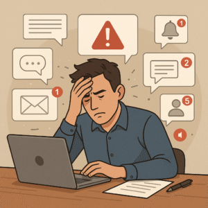 A visual of how being busy doesn't transcends to being productive